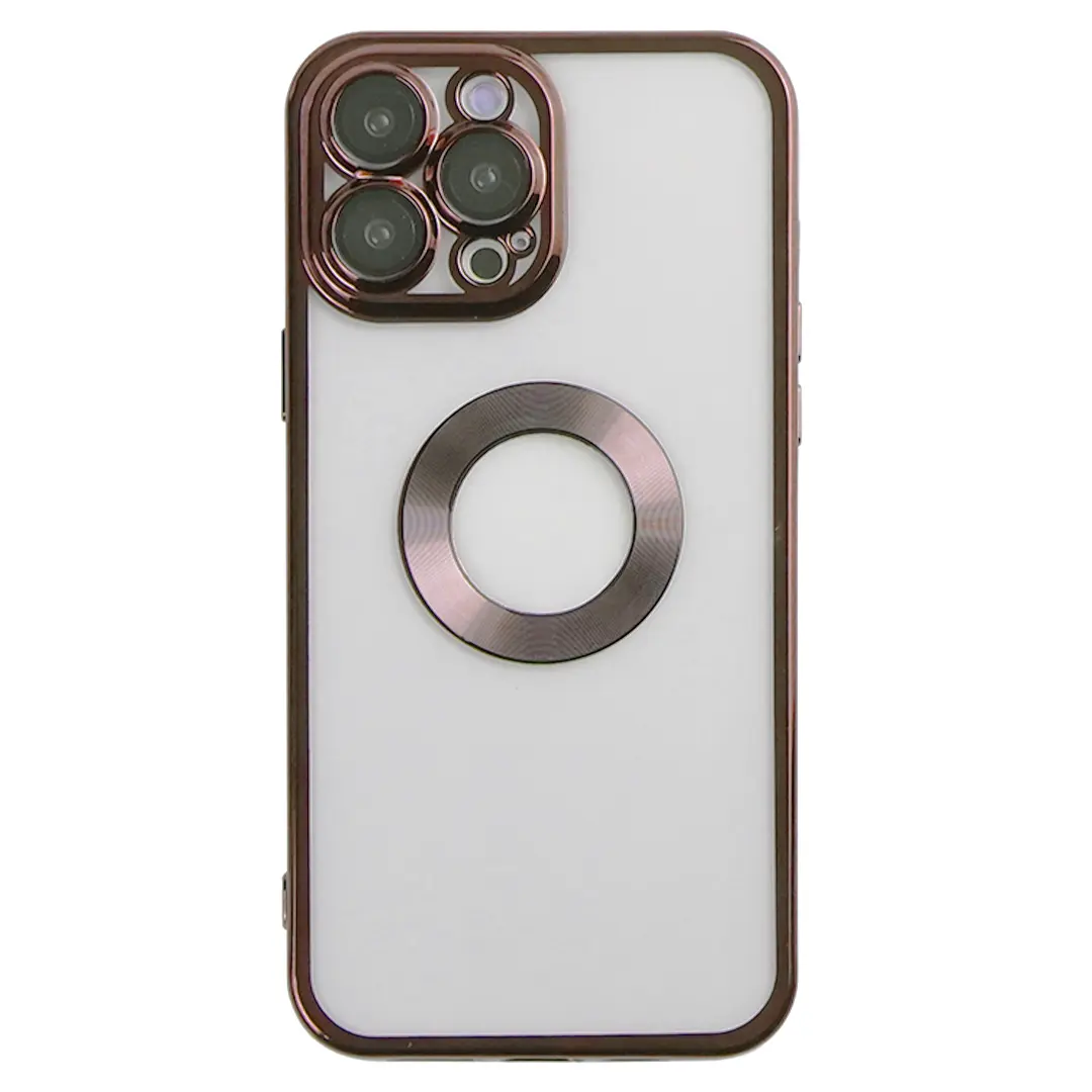 iPhone 13 Pro Max Clear Case with Camera Protection Rose Gold